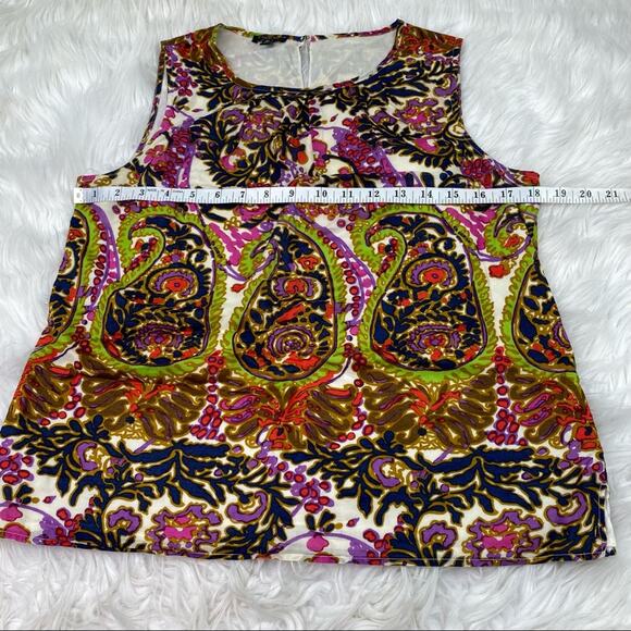 Talbot's Sleeveless Top Size 8P Purple Medallion - Picture 2 of 6
